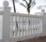 Popular White FRP Balustrade Fiberglass Balcony Railings For Home Hotel