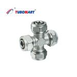Brass Pex Tube Compression Fittings Chrome Plated Water Supply Compression
