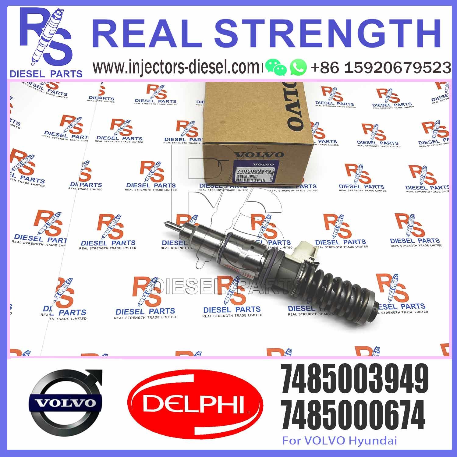 Diesel Fuel Injector 20555521 7421028880 7421644598 7485003042 7485003949 for V-O-L-V RENAULT 11LTR EURO3 HI