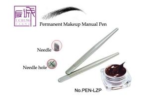 China Aluminum Eyebrow Manual Tattoo Pen with 15-Prong Curved Needles wholesale