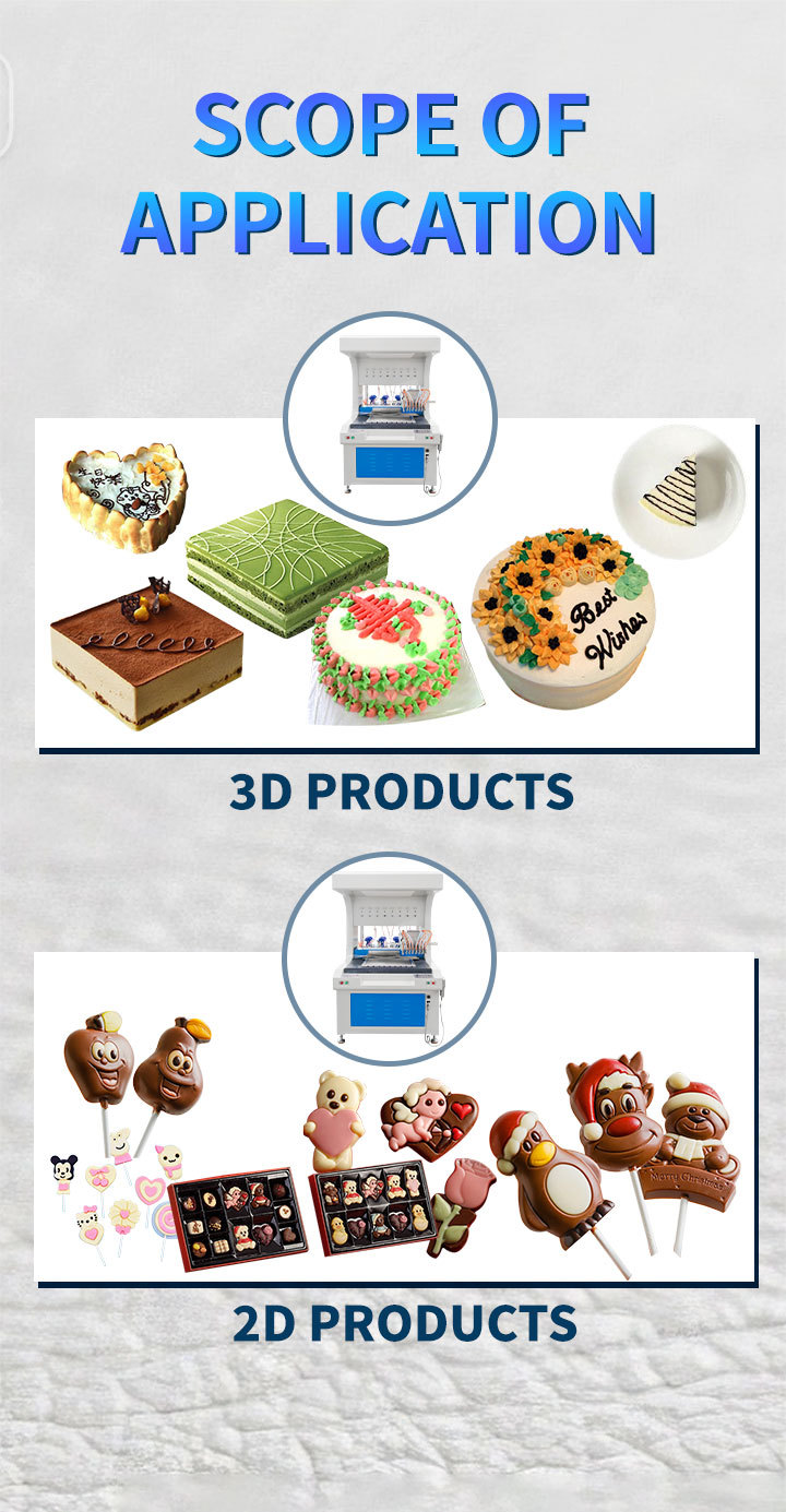 Automatic 8 Colors Cake Decorating Machine Chocolate Candy Dripping Machine