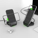 Vertical Dual Coils 15W 205KHz Mobile Phone Wireless Charger