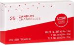 Greetings Birthday Candles, Multicolored Long Thin & Happy Birthday Text On