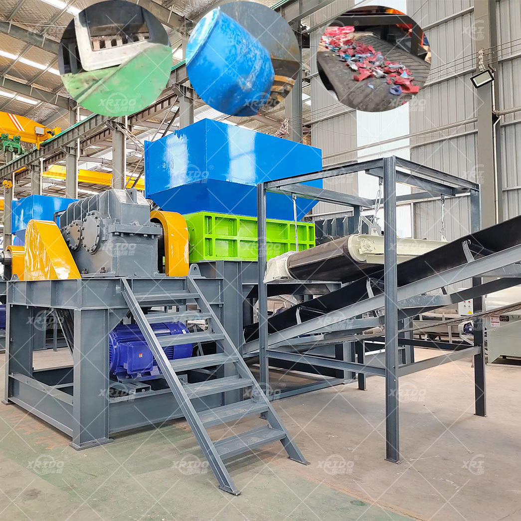 Heavy Scrap Waste Plastic Bucket Bottle Car Shell Carton Box Cardboard Solid Waste Plastic Shredder