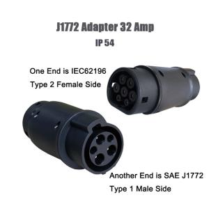 China EV Type 1 To Type 2 Converter 32 Amp J1772 Adapter 15*6*6cm wholesale