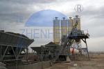 Small PLD1200 Stationary Concrete Batching Plant, HZS35 Concrete Batching Mixing