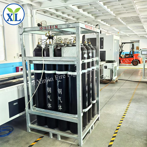 Automatic Internal Storage Pressure Fire Suppression System For Large Area Coverage