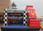 Inflatable Amazing Commercial Grade Bounce Houses With Racing Car Decoration