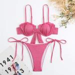 XL Ruffles Swimwear - Perfect for Summer Beach Vacation sexy red color backless