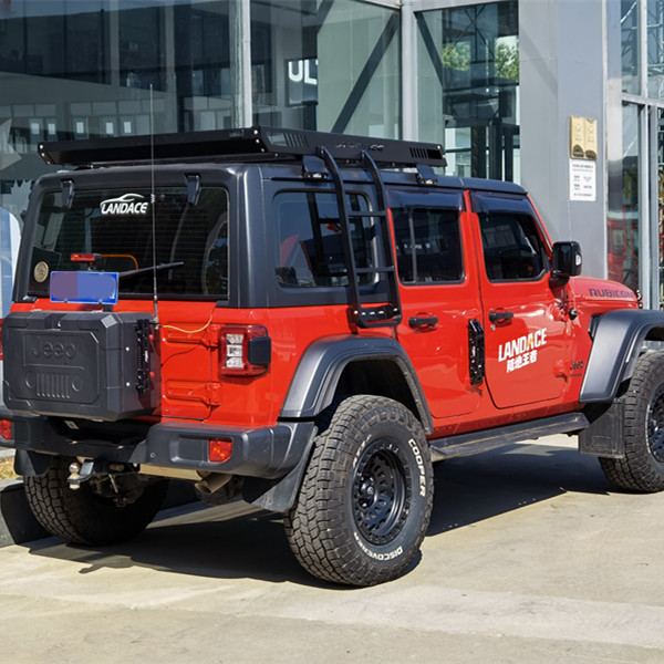 Black Powder Coated Roof Rack Basket for Jeep Wrangler Custom Stainless Steel Design