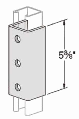 3 Hole Splice Strut Clevis Clevis End Fitting Galvanised Steel