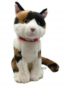 China Grey And White Cat Stuffed Animal Plush Toys Soft Fabric Valentine