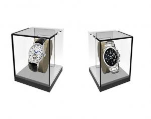 China Watch Display Case with Clear Acrylic  PU leather Pillow 150*150*200mm on sale