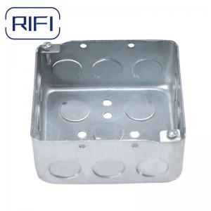 China Galvanized Steel 2 Gang Metal Switch Box Square Electrical Junction Box on sale