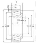 OEM Normal Tolerances Precision Tapered Roller Bearings 30221
