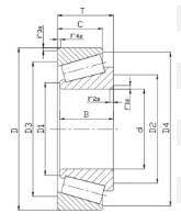 OEM Normal Tolerances Precision Tapered Roller Bearings 30221
