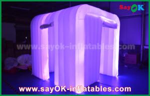 China Inflatable Photo Booth Hire White Oxford Cloth Led Strip Lighting Inflatable Photo Booth For Wedding Decoration wholesale