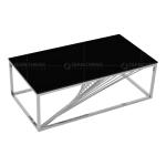 Stable Metal Coffee Table 51x28x30inch Tempered Glass Coffee Table