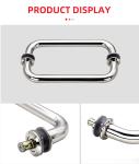 Sleek Design 24 Inch Round Glass Door Handle Stainless Steel 304 for Bathroom