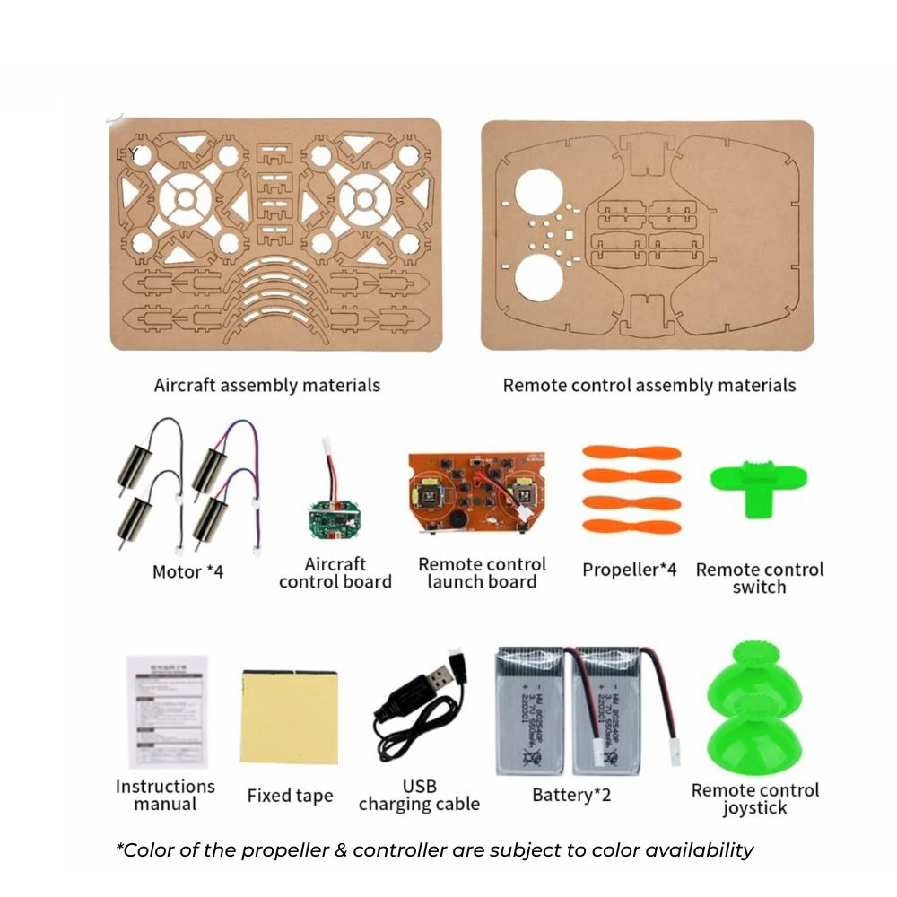 Build and Learn Diy Wooden Building Drone Quadcopter Assemble Rc Drones Kit Set Toy Education For Students Teaching Kids