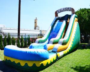 China Backyard Children Inflatable Bounce House With Water Slide wholesale