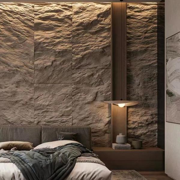 Light Weight Outdoor Exterior Decorative PU Faux Rock Polyurethane Stone Panel