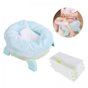 China LDPE Plastic Training Toilet Seat Potty Chair Liners With Super Absorbent Pad wholesale