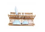Collapsible Compact Dish Drying Rack Bamboo Wooden Dish Rack Plate Rack