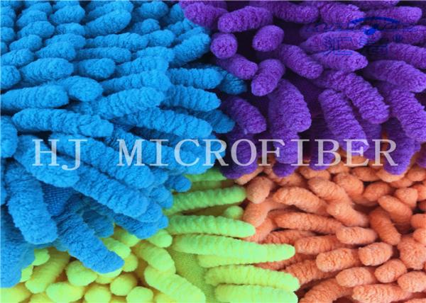 Colorful Useful Microfiber Big Chenille Fabric Used In Bath Mat Or Car Cleaning