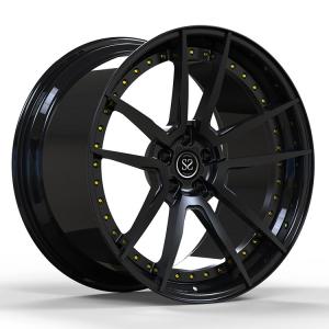 China Lamborghini Aventador 2015 21x13.5 Custom Forged 2-PC Forged Rims Full Gloss Black wholesale