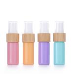 50ml White Bamboo Lid Cosmetic Jar 410mm 24mm Mist Spray