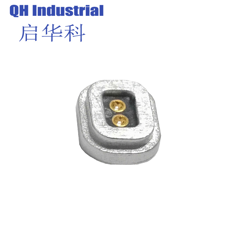 2Pin Body Brass Tablet Double-Head Rf Pogo Pin Magnetic Cable Connectors Mini Lcd Single Head Rf Pogo Pin Pogo Pin Cable