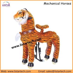 China Popular Amusement Park Rides of Big Plush Ride on Toy Horse on Wheels wholesale