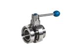Threaded X Nut Butterfly Stainless Steel Sanitary Valves DIN 304 316L Low