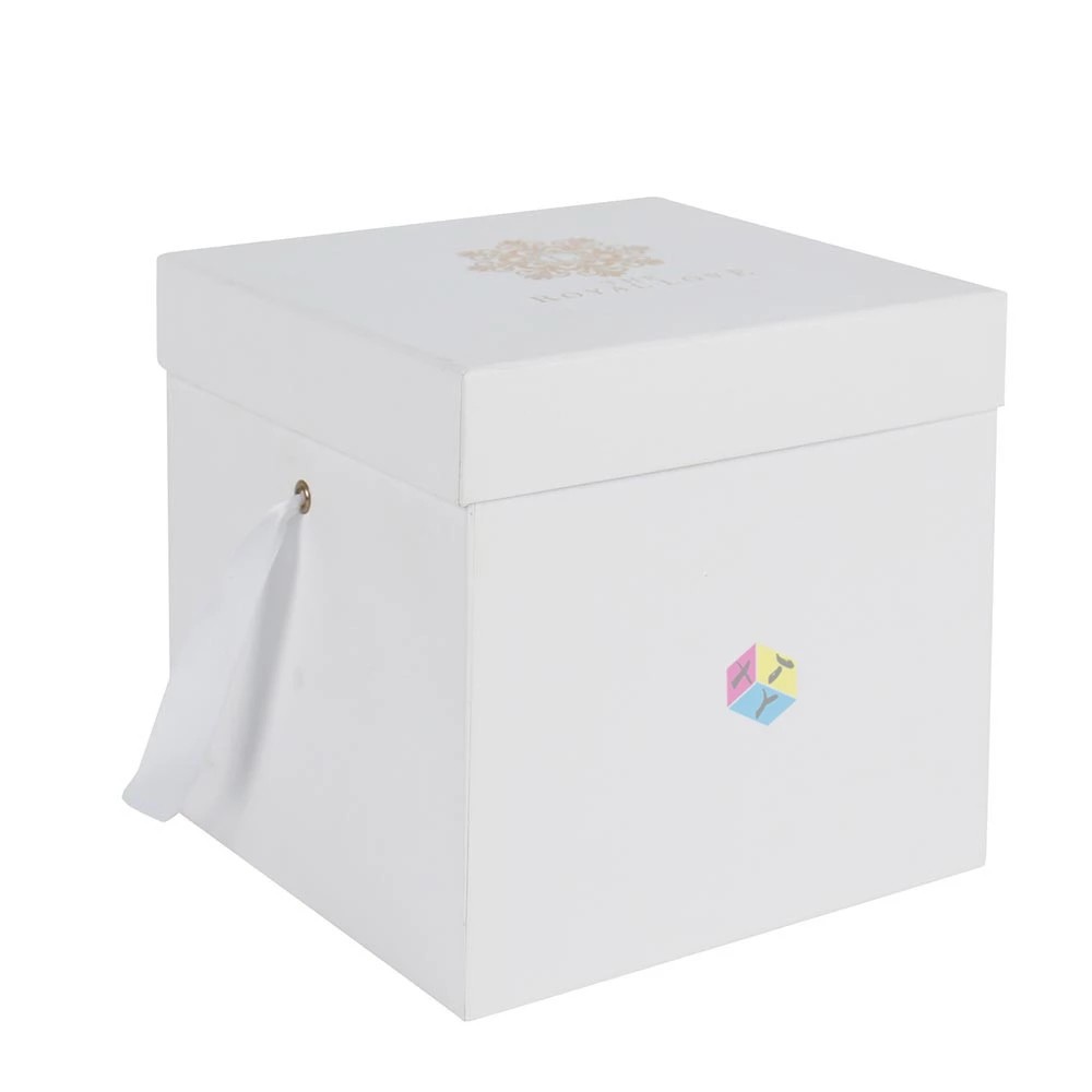 Factory Paper hat flower box customize square flower box for flower packaging