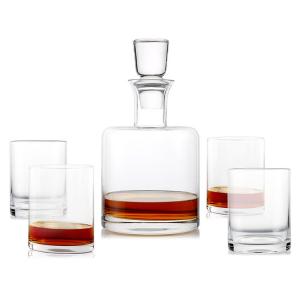 China Handcrafted Gorgeous Glass Cube Whiskey Decanter Set Premium Glass Stoppers wholesale