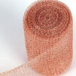 Knitted Copper Cleaning Mesh 100mm Hole Size Customized 98% Porosity