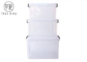 China Clear / Transparent Collapsible Plastic Crate Lightweight 45l For Office wholesale