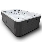 Luxury 10 Persons Acrylic Swimming Pool Outdoor Swim Spa Hot Tub With LED