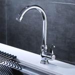 304 Stainless Steel Kitchen Sink Faucet Single Cold Universal Rotating Hot and