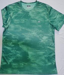China S To XL Quick Dry Lightweight Green Round Neck T Shirt Allover Print wholesale
