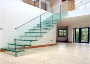 China Closed Riser Straight Floating Steps Staircase / Floating Spiral Staircase wholesale