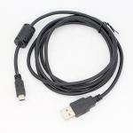 1m Digital Camera Magnetic Ring Mini USB Data Charger Cable with Ferrite
