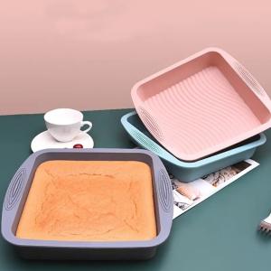 China Non Stick Silicone Square Cake Pan Easy Release Heat Resistant For Baking Cakes wholesale