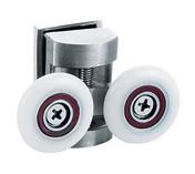 China SS304 Polished Sliding Glass Door Rollers 5mm Width For Bathroom wholesale
