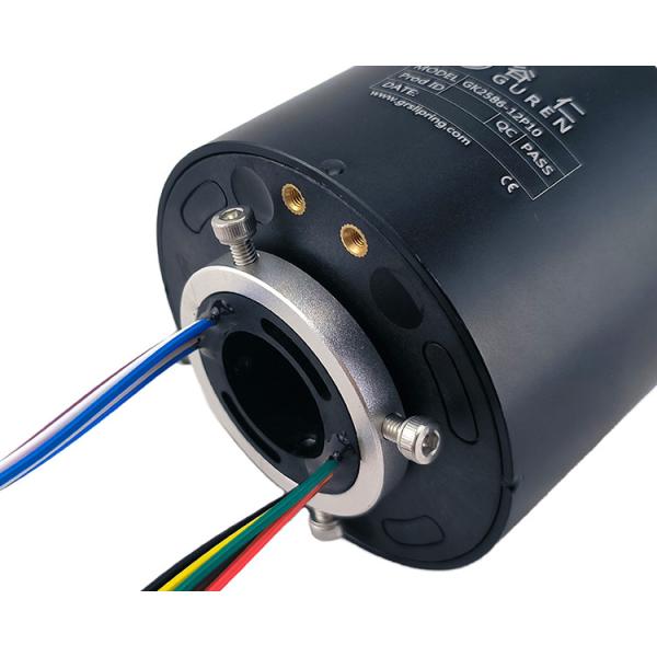 12 Channels IP51 Through Bore Electrical Slip Ring Aluminum Alloy Shell