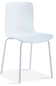 China modern home furniture plastic dining chair with metal leg wholesale