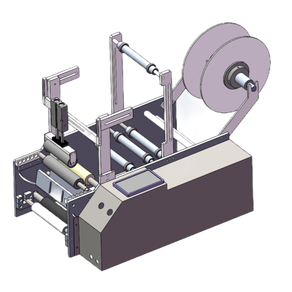 Semi Automatic Bottle Label Sticker Machine with Adjustable for Cosmetics Big and Small Bottles