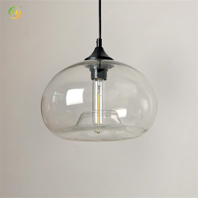 JYLIGHTING Single Head Modern Light Luxury Creative Designer Glass Pendant Light with Customized Color Finish