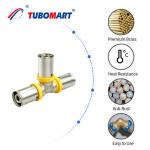 Residential Brass Pex Press Fittings 1/2 Inch 3/4 Inch 1 Inch For PEX Tubing